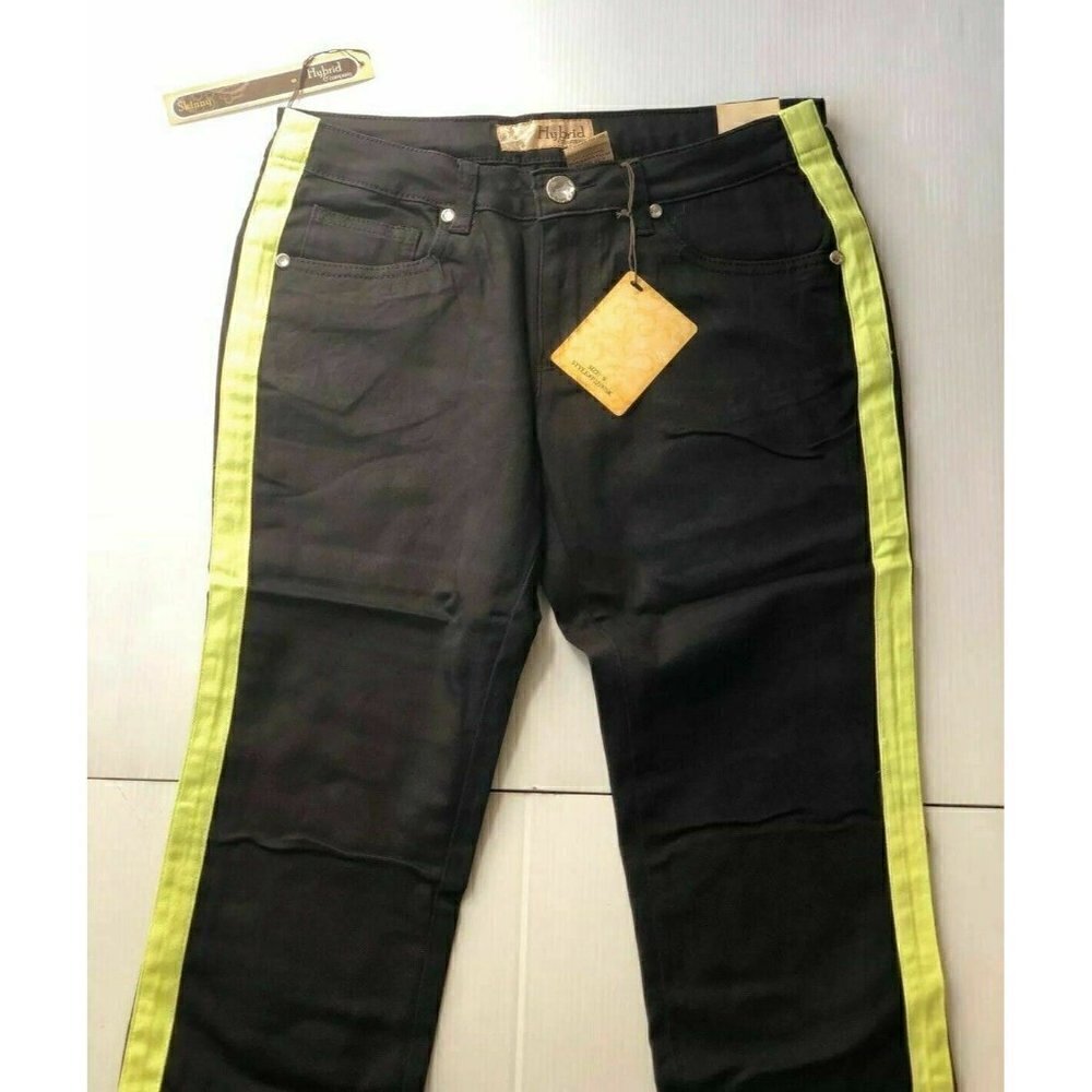 Hybrid & Company Womens Denim Side Stripe Jeans - Picture 5 of 8